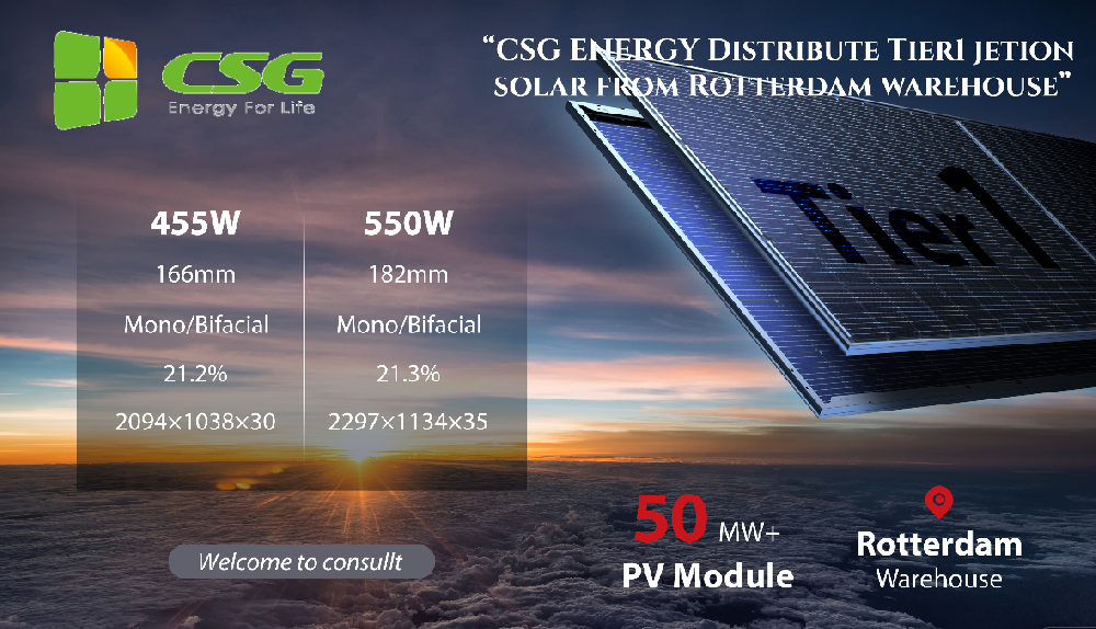 CSG Energy Ally with Tier1 brand JETION Solar(Europe)